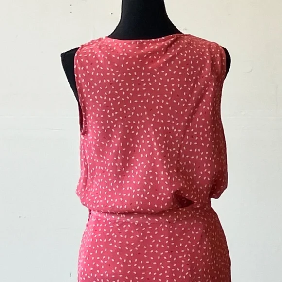 Covington Sheer lightweight, pink, white and red two piece skirt set - Picture 6 of 11